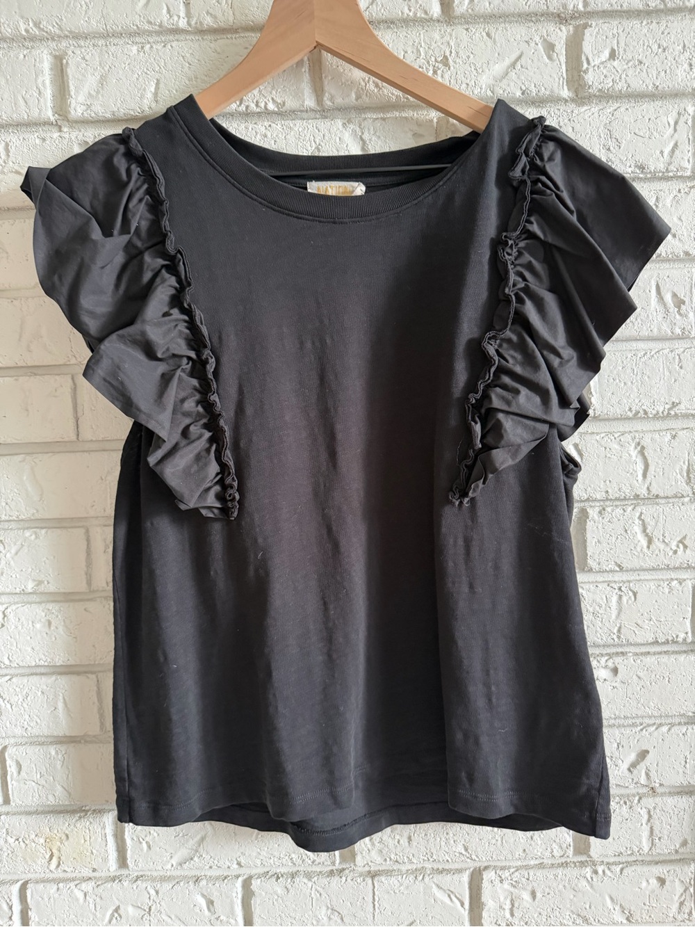 Nation LTD Ruffle Sleeve Tee
